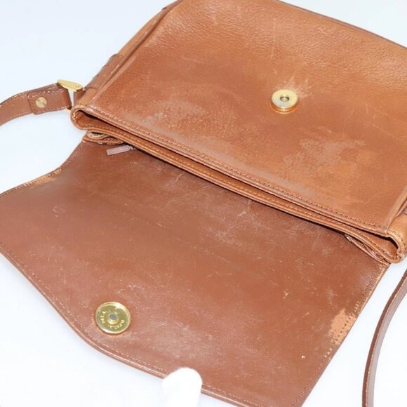 Burberrys Shoulder Bag Leather Brown Gold Auth - Picture 13 of 16